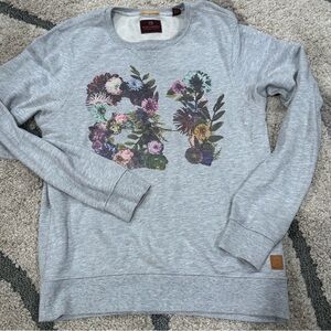 Scotch & Soda Gray Floral Crewneck Sweater
